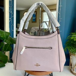 COACH Leather Shoulder Bag Gold/Washed Mauve/Cranberry NWT